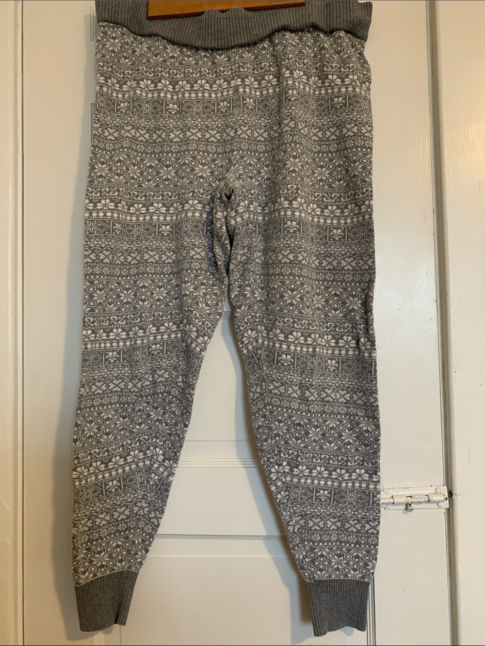 Cozy Grey Patterned Leggings Jogger 100% cotton